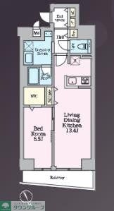 ラグゼナ平井サウスの物件間取画像
