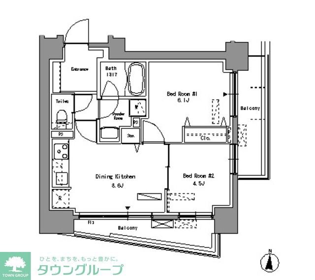 パークアクシス錦糸町の物件間取画像