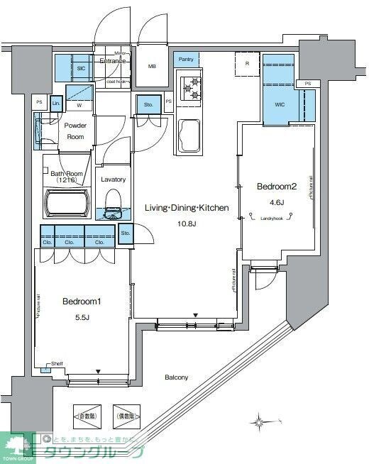ルフォンプログレ田原町の物件間取画像