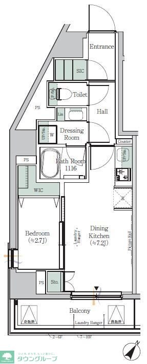 ONE ROOF RESIDENCE KIBA WESTの物件間取画像