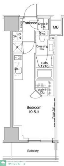 ザ・パークハビオ入谷の物件間取画像