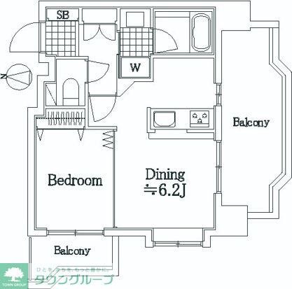 朝日パリオ鐘ヶ淵の物件間取画像