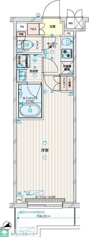 ルーブル武蔵新城七番館の物件間取画像
