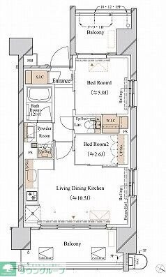 ブランシエスタ新丸子リバーフロの物件間取画像