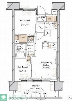 ブランシエスタ新丸子リバーフロの物件間取画像