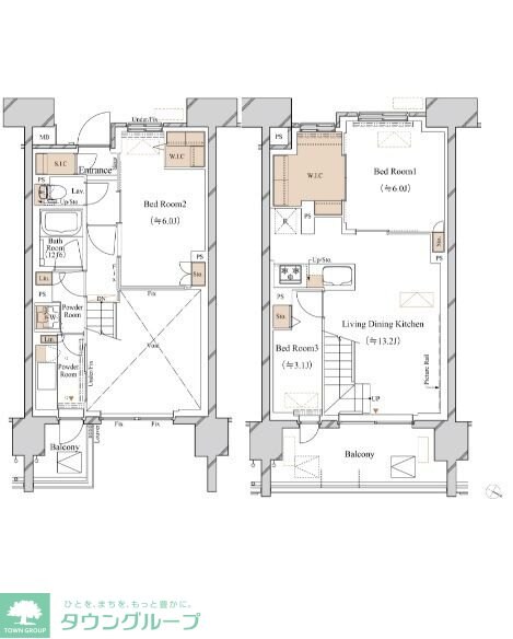 ブランシエスタ新丸子リバーフロの物件間取画像