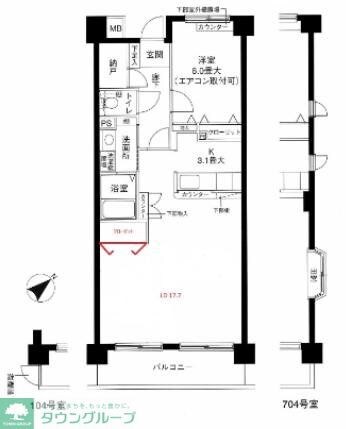 クレールメゾン都筑の物件間取画像