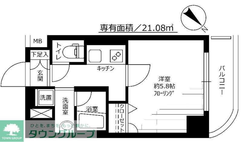 グリフィン新横浜・七番館の物件間取画像