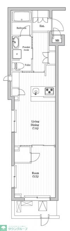 レジデンス東中野ガーデンの物件間取画像