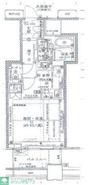 武蔵野タワーズ スカイクロスタワーの物件間取画像