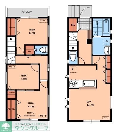 大泉学園町7丁目戸建賃貸住宅の物件間取画像