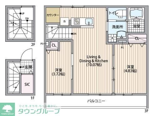 ミハス東新宿IIの物件間取画像