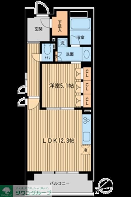 HF若林公園レジデンスの物件間取画像