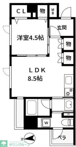 アリュイッテ富士見台の物件間取画像