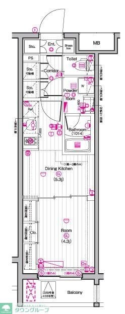 THE PREMIUM CUBE G 東中野の物件間取画像