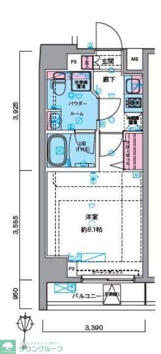 GENOVIA東中野skygardenの物件間取画像