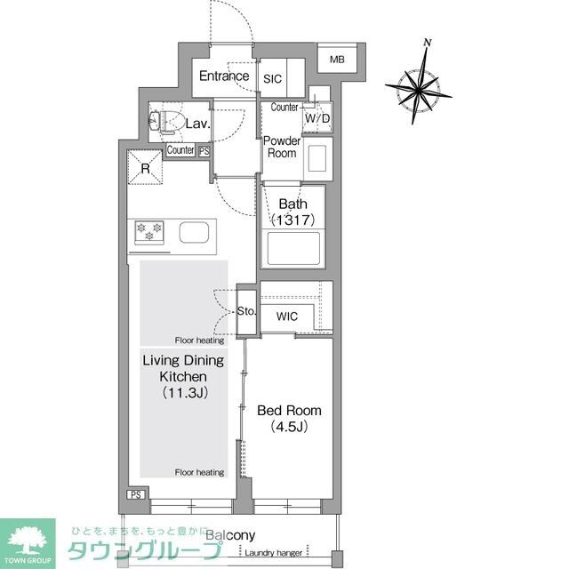 コンフォリア・リヴ東中野の物件間取画像