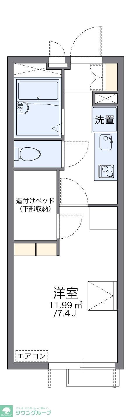 レオパレスゼロワントダの物件間取画像