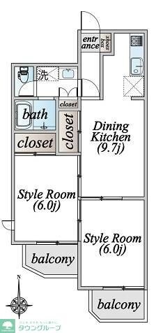 サンモールハイツの物件間取画像