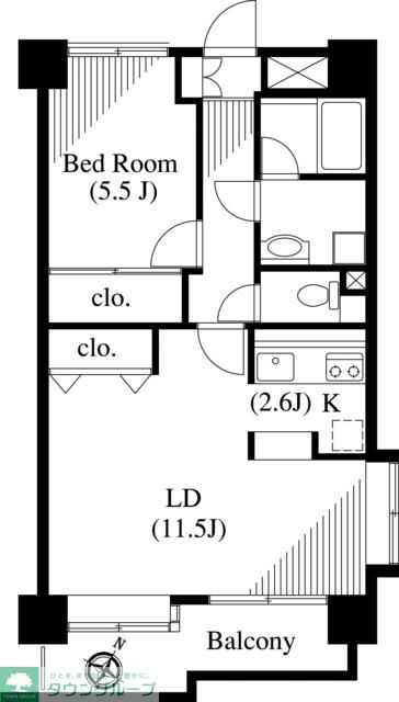 パークサイドハイツタケノヤの物件間取画像