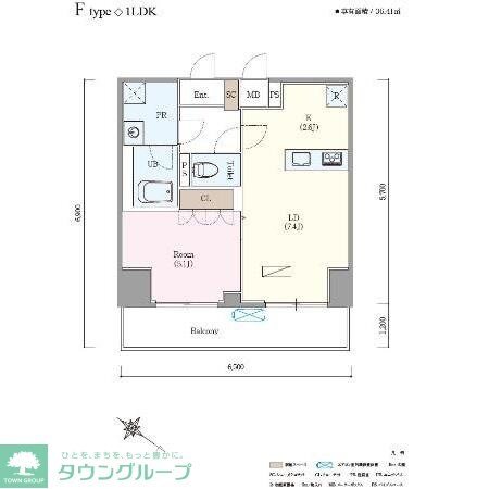 ロイジェントさいたま新都心の物件間取画像
