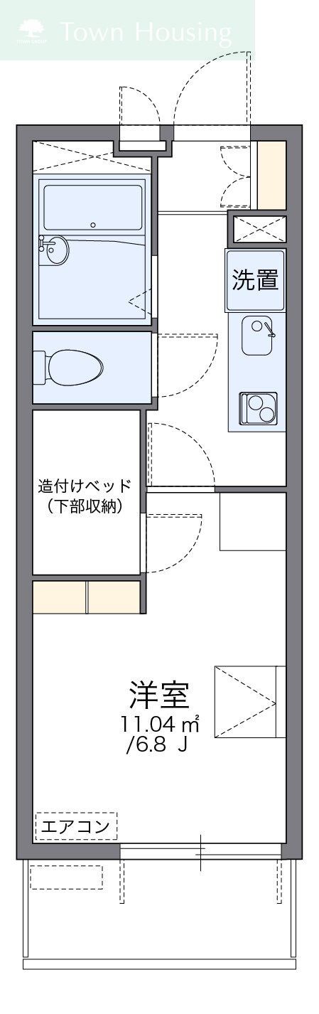 レオパレスハヅキ栄町の物件間取画像