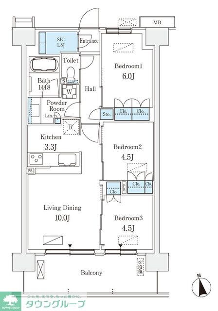 スカイグランデ津田沼の物件間取画像