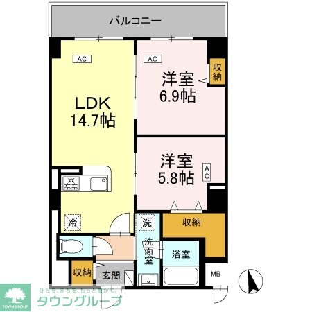 カスタリア西船橋IIの物件間取画像