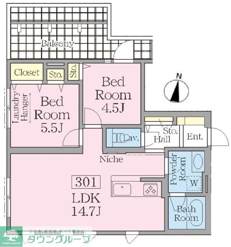 コリーヌ駒場池尻の物件間取画像