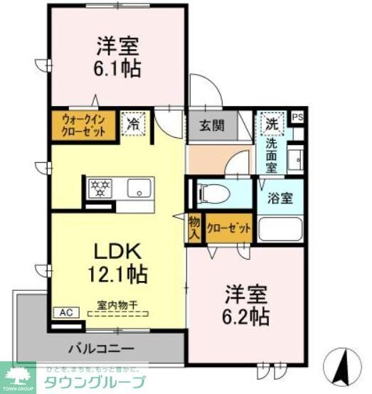 サウスヒルズ世田谷の物件間取画像