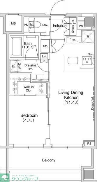 ザ・パークハビオ渋谷クロスの物件間取画像