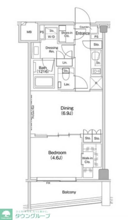 ザ・パークハビオ渋谷クロスの物件間取画像