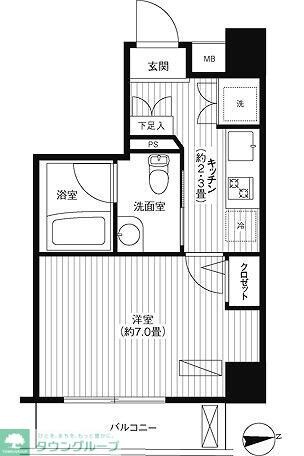 ハラスパジオ下北沢の物件間取画像