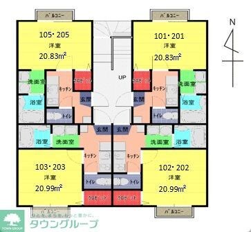 リアン大和田の物件間取画像