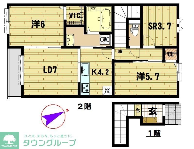 アムール久喜A棟の物件間取画像