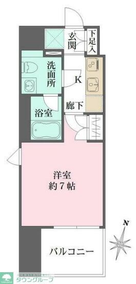 ベルフェリーク横濱山下町の物件間取画像