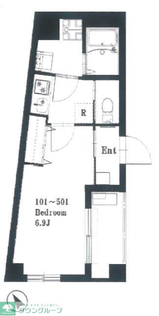 b'CASA Yokohamaの物件間取画像