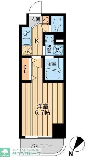 HF関内レジデンスの物件間取画像