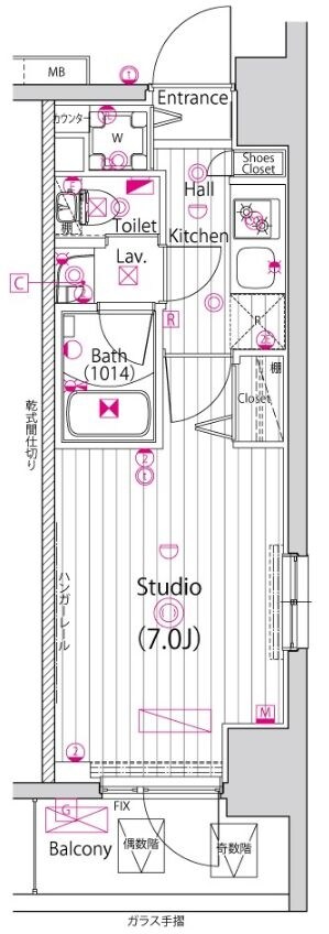 ガーラ・リバースクエア横濱南の物件間取画像