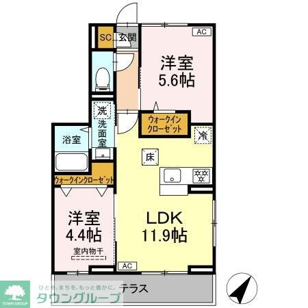 (仮称)D-Paina 笹下の物件間取画像
