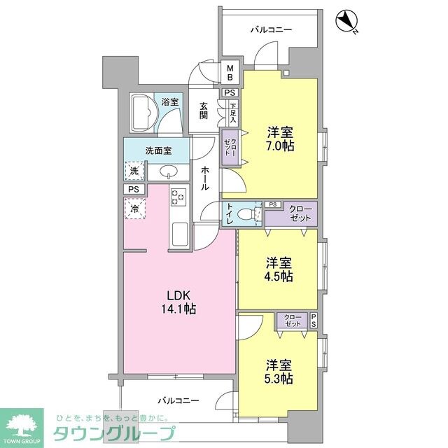 パークフラッツ横濱公園の物件間取画像
