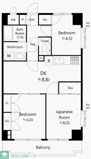 スカイパレス東戸塚の物件間取画像