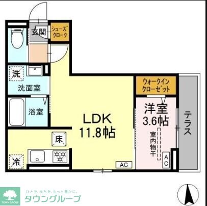 D Paina 桜ヶ丘の物件間取画像