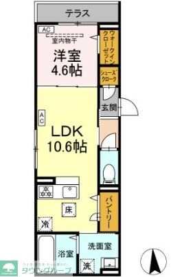 D Paina 桜ヶ丘の物件間取画像