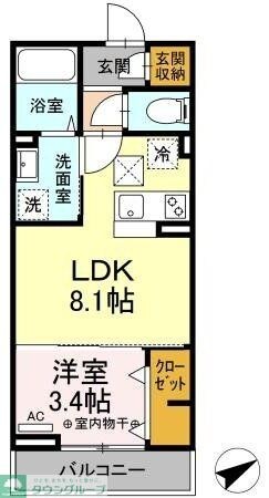 グラディーヴォレの物件間取画像