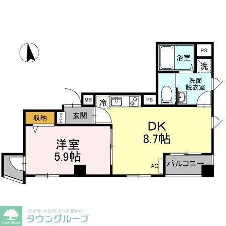 ヴィレッヂ大和東の物件間取画像