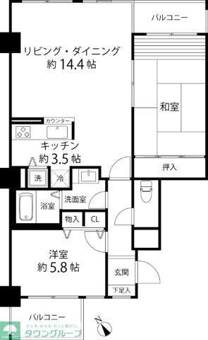 グリーンパーク横須賀中央の物件間取画像