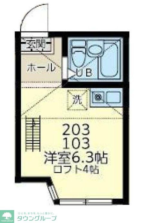 ユナイト浜町クリスピーナッツの物件間取画像