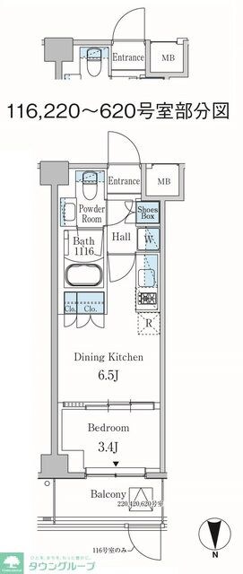 パークアクシス東蒲田の物件間取画像