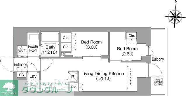 コンフォリア・リヴ南品川の物件間取画像